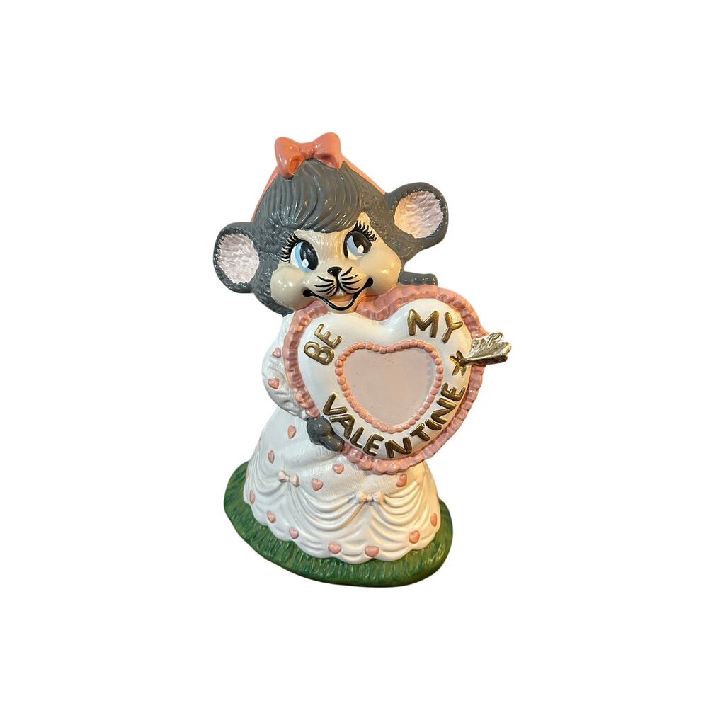 Vintage Valentines Day Mouse Ceramic Mold Girl